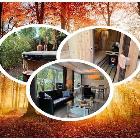 78 M2 Double Chalet - Sauna -bubbel Hottub Veranda-woods--big Outdoor Woodstove-bbq *